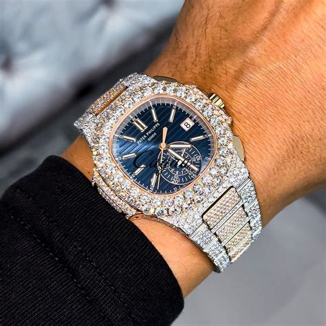 rapper patek philippe|Patek Philippe nautilus full diamond.